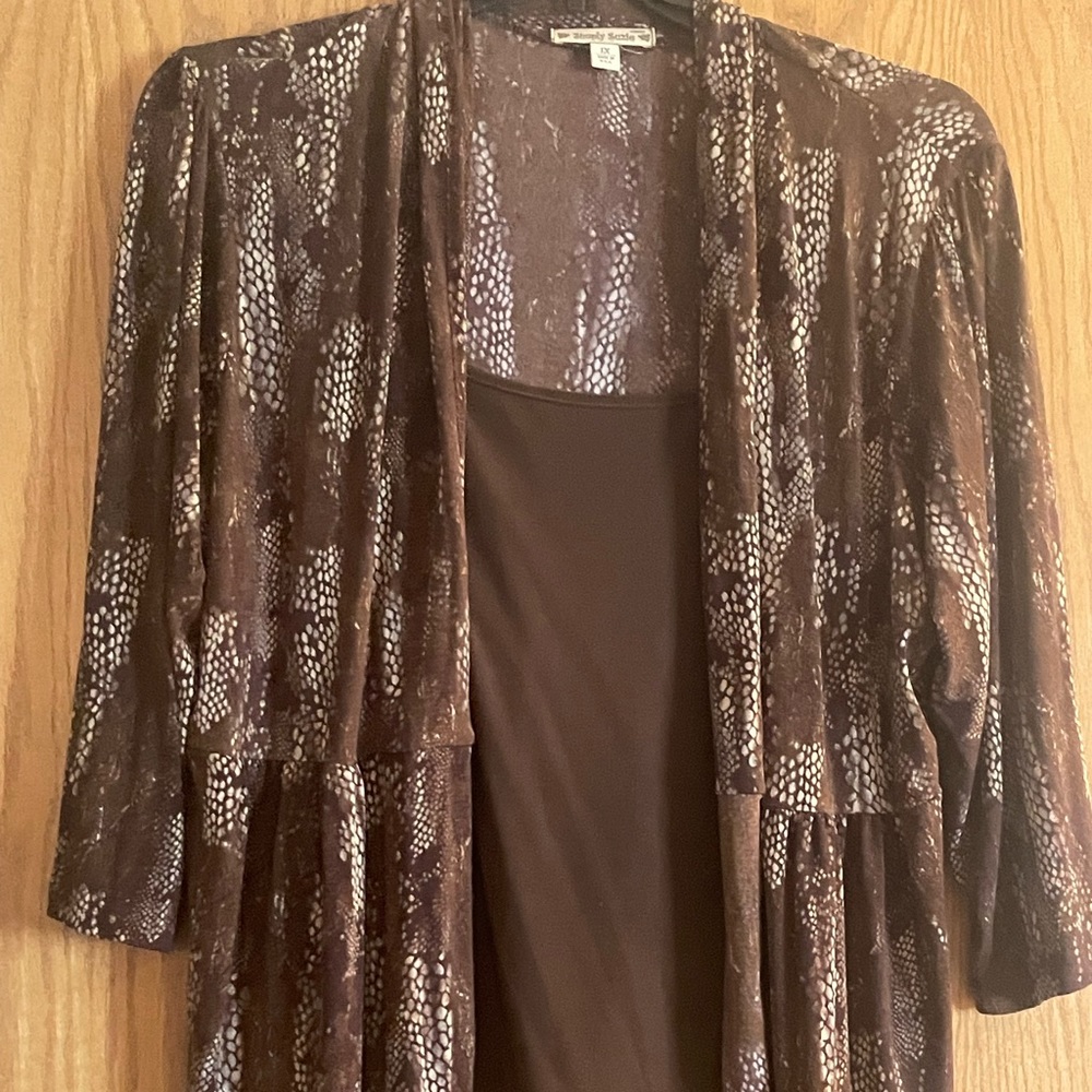 Cardigan Blouse w/attached Tank